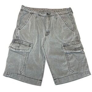 True Religion Trooper Cargo Shorts Men's Grey Size 30 Horseshoe‎ Pockets